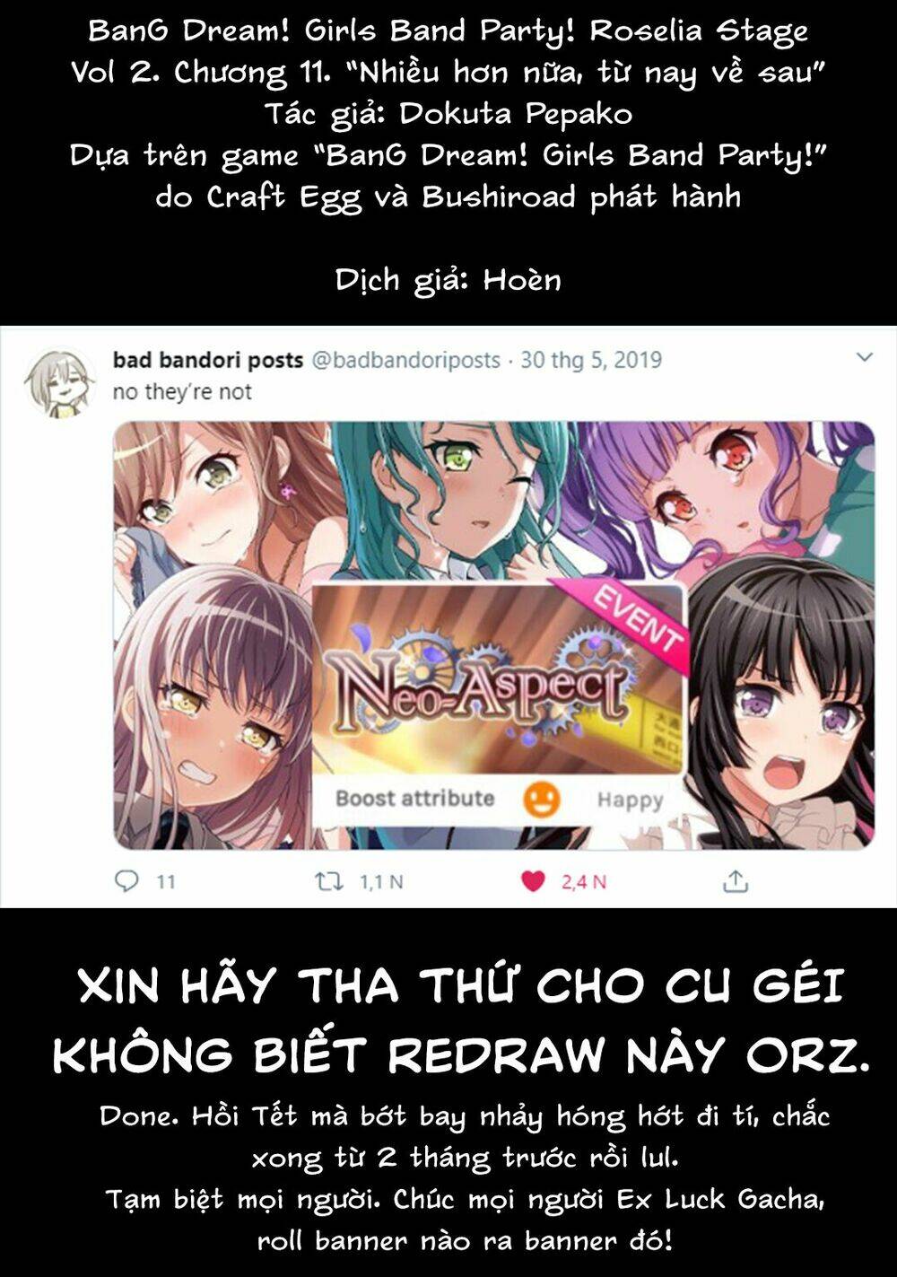 Bang Dream! Girls Band Party! Roselia Stage: Chapter 11