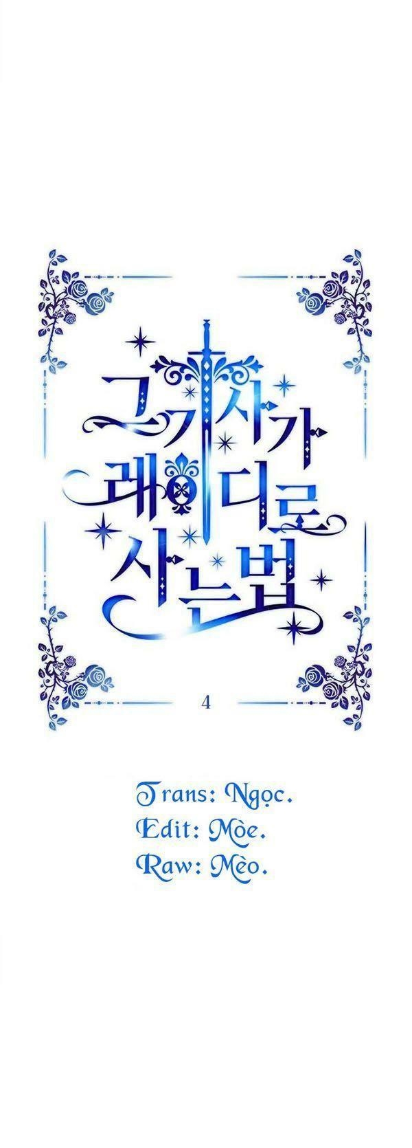 Cách Mà Kỵ Sĩ Sống Như Tiểu Thư: Chapter 4