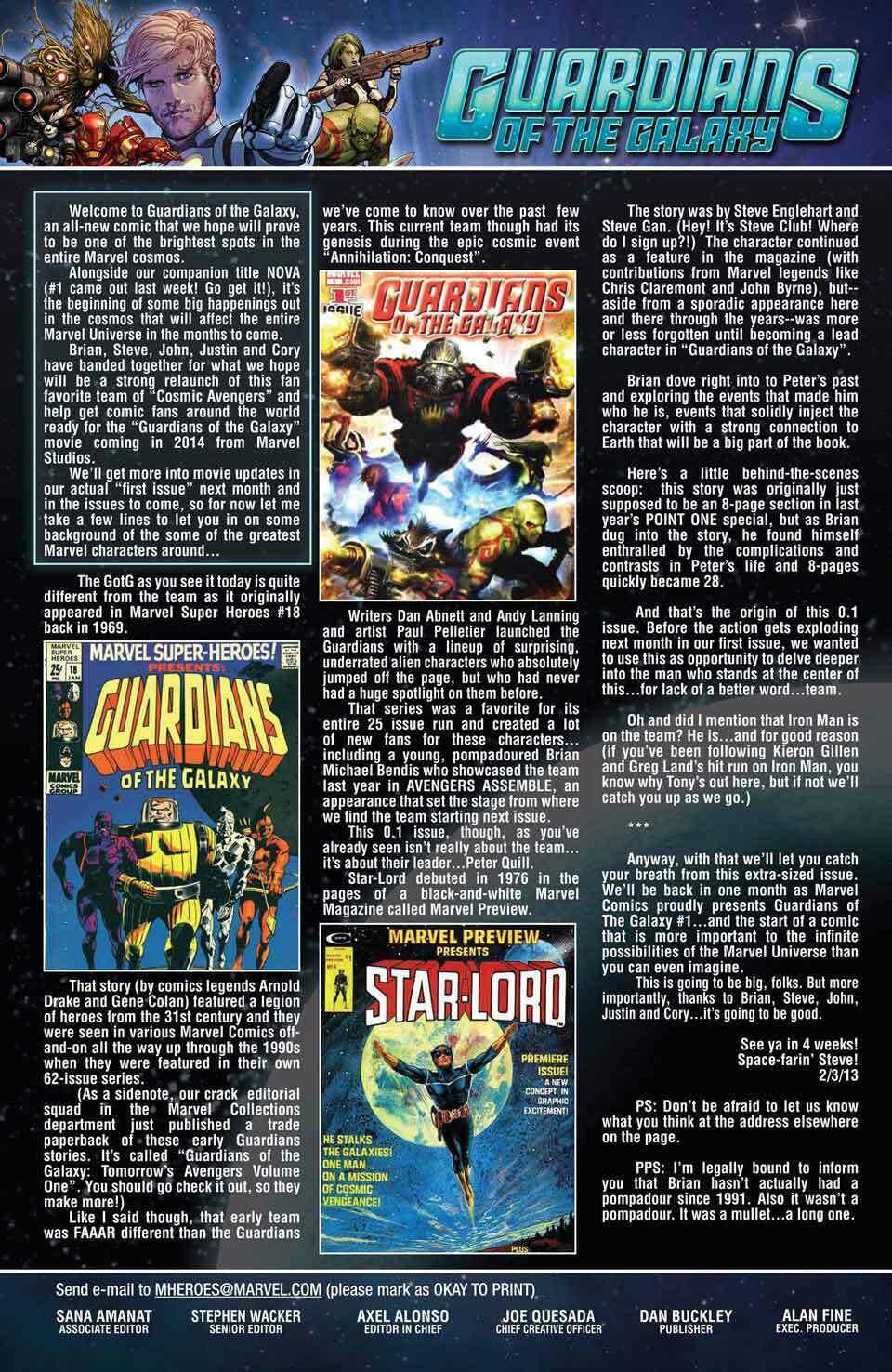 Guardians Of The Galaxy V3 2013: Chapter 0.1
