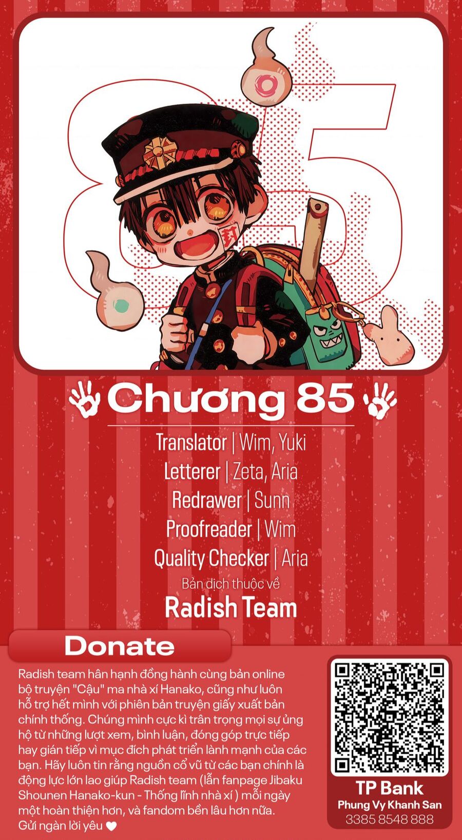 Hanako-Kun Nhà Xí: Chapter 85