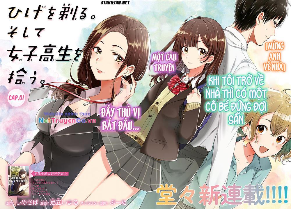 Hige Wo Soru. Soshite Joshikosei Wo Hirou: Chapter 1