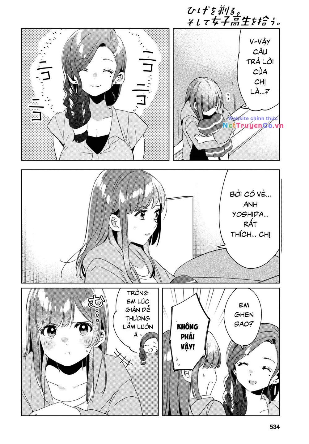 Hige Wo Soru. Soshite Joshikosei Wo Hirou: Chapter 16