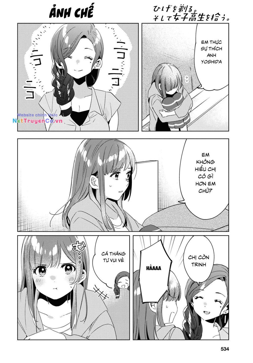 Hige Wo Soru. Soshite Joshikosei Wo Hirou: Chapter 16