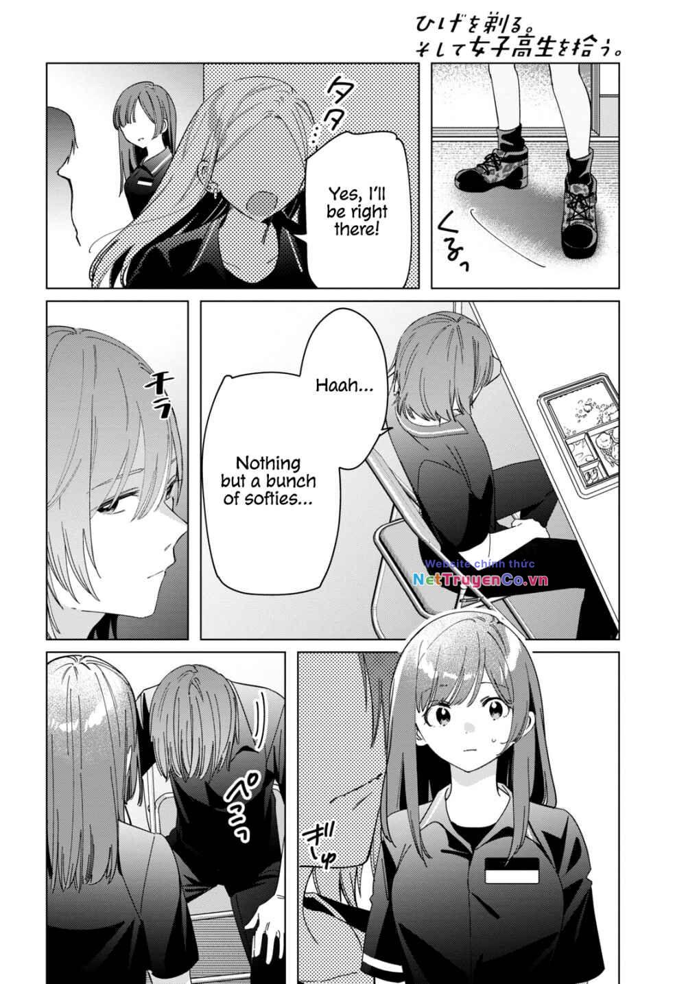 Hige Wo Soru. Soshite Joshikosei Wo Hirou: Chapter 24.2