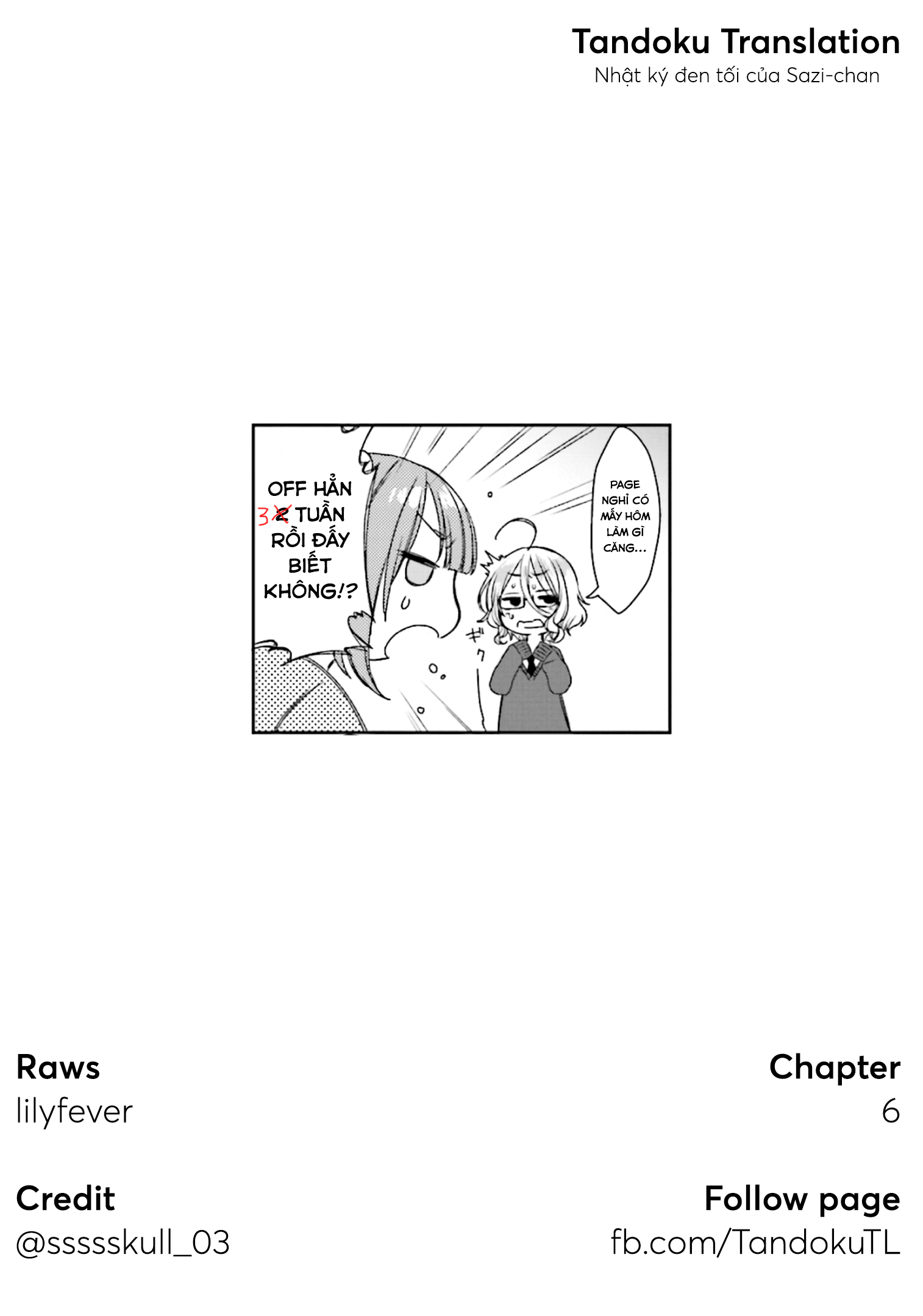 Nhật Ký Đen Tối Của Sazi-Chan: Chapter 6