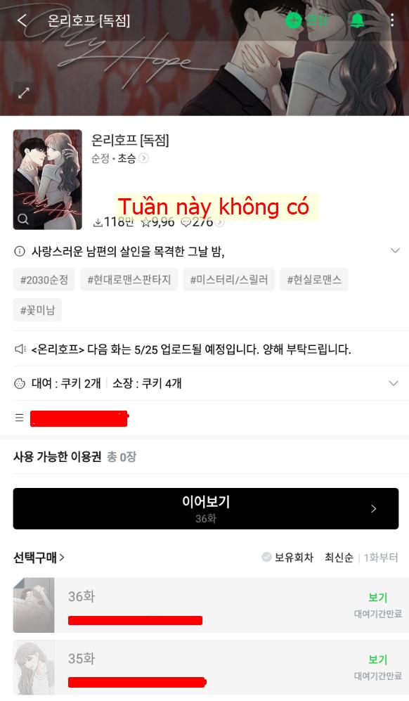 Only Hope – Hy Vọng Duy Nhất: Chapter 36.3